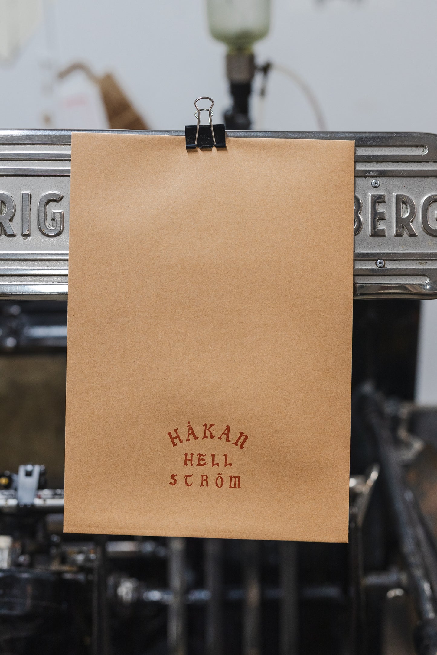 Håkan Hellström – Limiterad Letterpress-tryck med låttext – "Kristen" (Handnumrerad, 300 ex)