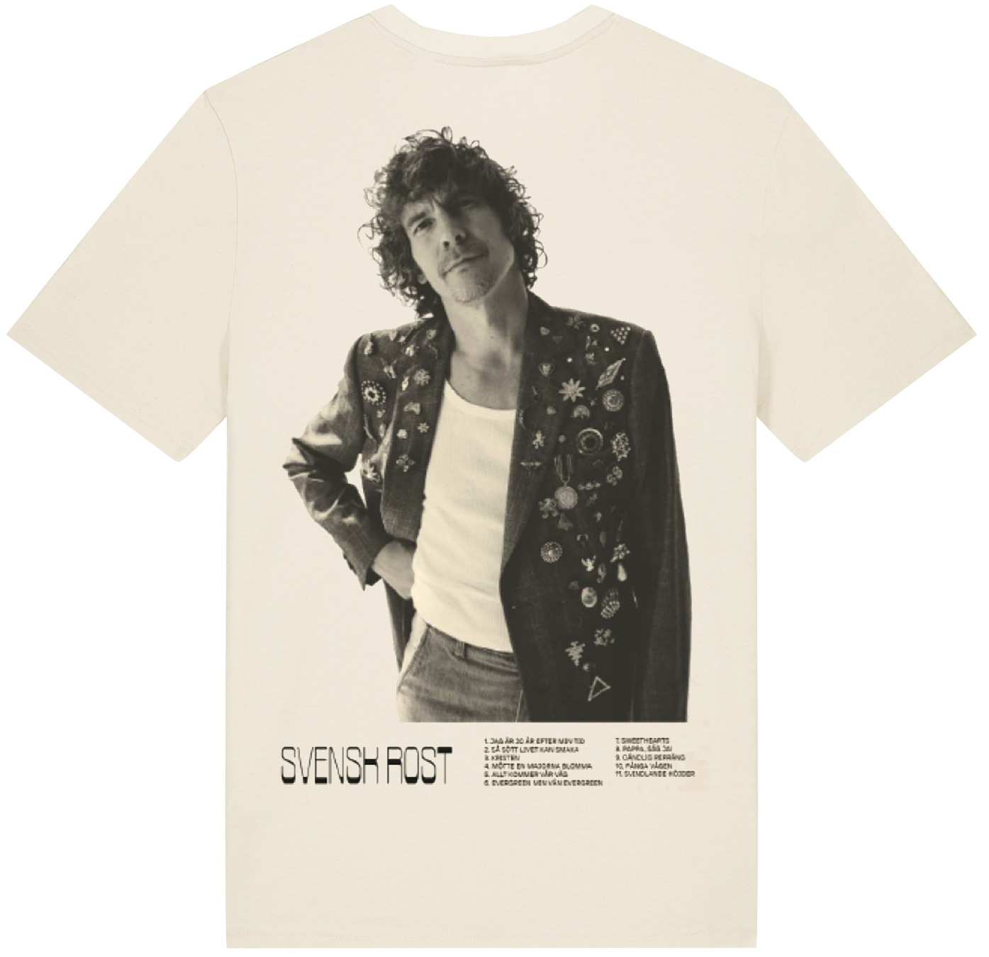 Håkan Hellström - Svensk rost T-shirt Naturvit